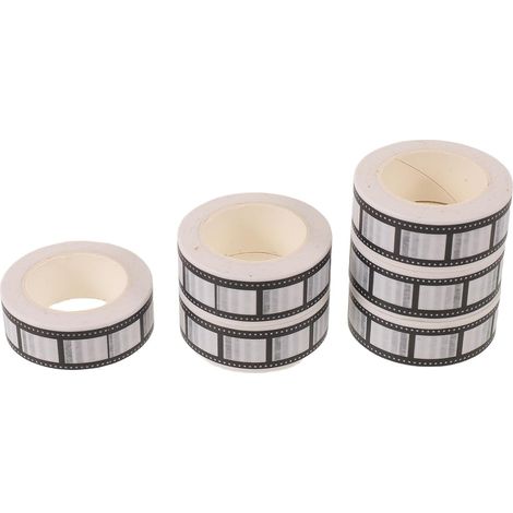 6 Rouleaux Ruban Adhésif Décoratif Pellicule Noir Blanc pour (1/5)