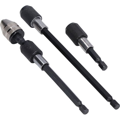 1/4-Zoll-Sechskantschaft-Bohrerverlängerungsset, magnetischer Bithalteradapter mit Schnellspannfutter für Bohrmaschinen und Elektrowerkzeuge, 6-teilig (1/5)