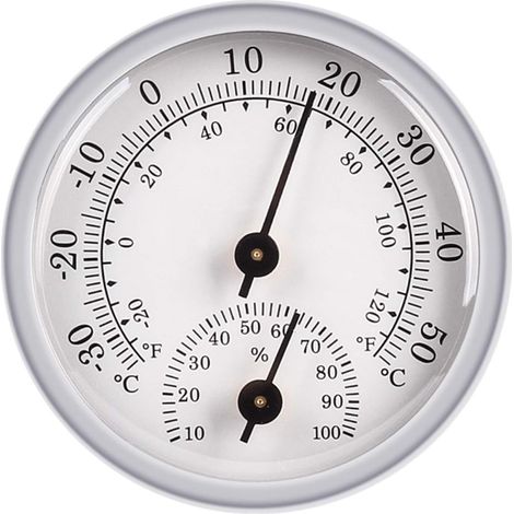 Hygrometer-Thermometer, Feuchtigkeitssensor-Monitor-Detektormessungen, analoges Thermometer zur Verwendung in feuchten Umgebungen von Innen-/Außenterrassen