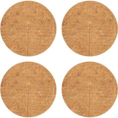 4 Pièces Disque de Protection Plante Toiled Paillage Coco Paillage Chanvre Tapis de Coco Plantes Noix De Coco Disque en Fibre De Coco Plantes Protection Tapis en Fibre De Coco, Biodégradable (1/4)