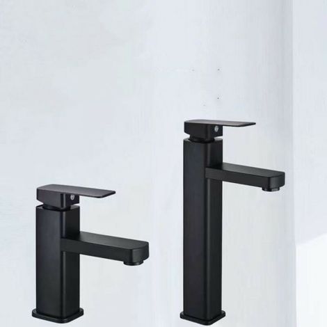 Robinet De Lavabo - Acier Inoxydable Et Plastique - Pour Évier Domestique - Profil Bas Galvanisé - 1 Pièce (1/3)