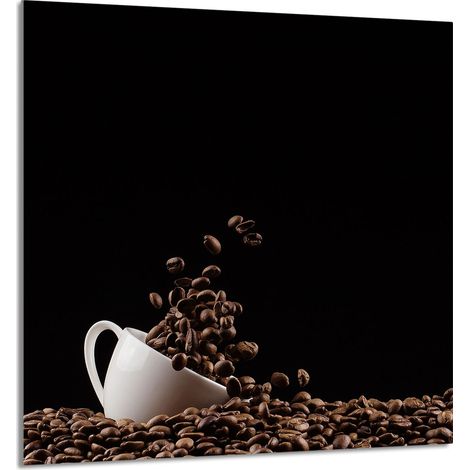 PANNELLO IN VETRO PER CUCINA 60x65 Caffè (1/5)