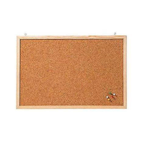 FRANKEN Pinnwand FRANKEN 80 x 60 cm (B x H) Schraubhaken Kork Material des Rahmens: Holz braun