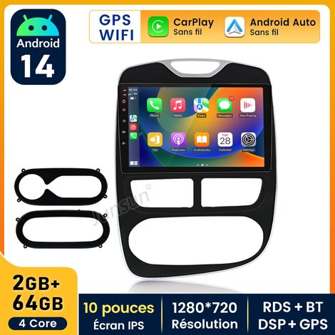 Autoradio JUNSUN Pour Renault Clio 4 2012-2016 Android 14 CarPlay 2+64GB (1/5)