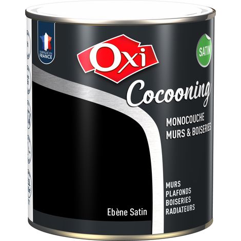 Peinture Oxi Cocooning Ebène Peinture Mat Velours Murs Boiseries - Oxi