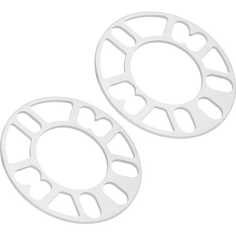 Entretoises de Roue, Lot de 2 Cales Universelles en Aluminium de 5mm D'épaisseur, Entretoise Hubcentrique pour Roue à Goujon 4/5 3,1 Pouces ID 5,9 Pouces OD (1/5)