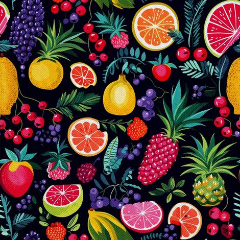 Tela decorativa para exteriores Oxford - Motivo frutal DX6404 (1/5)