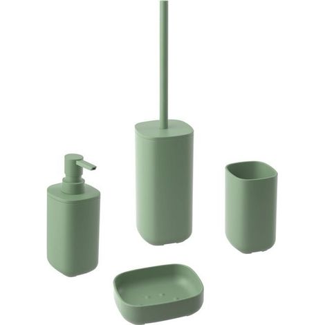 Ensemble d'accessoires de salle de bain vert cactus (1/2)