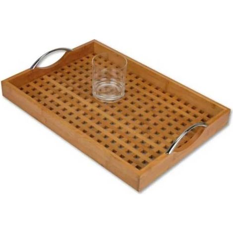 Bandeja de servir Plastimo bambú 46,5x32,5x7,5 cm natural ecológica (1/2)