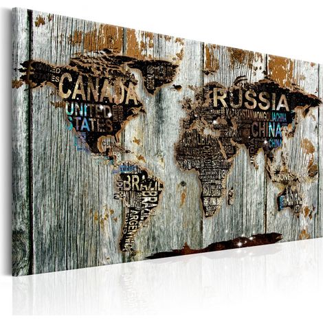 Tableau Imprimé "Wooden Border" 60 x 90 cm (1/2)