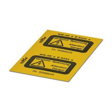 Phoenix Contact Panel de advertencia adhesivo negro 23,5x13 mm