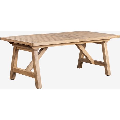 Mesa de comedor rectangular 200-260-320x75 cm extensible en madera de acacia Dubai SKLUM (1/5)