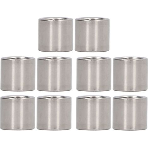Écrou de connecteur rond M10x1, 5 14 L13mm, tige filetée, écrous d'accouplement en acier inoxydable 304, 10 pièces (1/5)