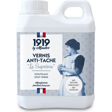 Vernis bois & peinture intérieur - 5L Mat Incolore - PV Contact Alimentaire - Anti-taches Le Suprême 1919 BY MAULER