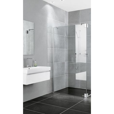 Kermi Paroi latérale Pasa XP TFL 1000x 1850 BV : 970-1000 SIHG verre trempé Opaco Clean (1/5)