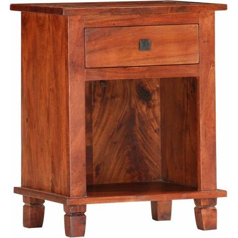 Comodino 40x30x50 cm in Legno Massello di Acacia vidaXL (1/5)
