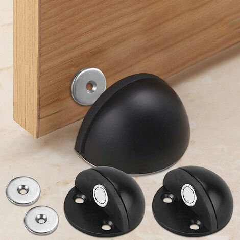 2 Butées Porte Magnétiques – Inox, Sol/Mur, Métal (1/5)