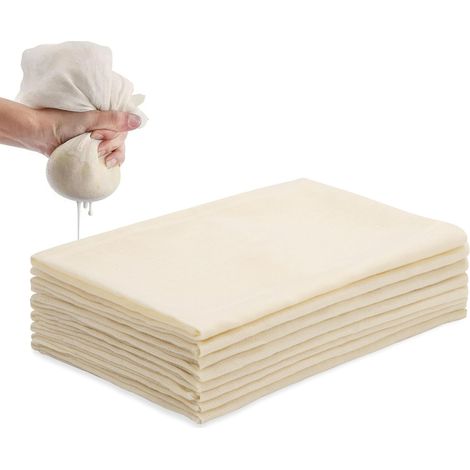 Etamine Alimentaire Étamine Tissu en Coton Tissu Filtrant pour Filtrer pour Filtrer Fromage Jus de Fruits Café 5050cm 8 Pièces (1/5)