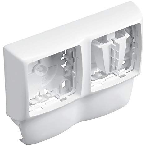 Legrand – Cadre double keva pour montage saillant – Boitier de protection pour prise électrique – Dimensions 20x22cm – Pour installations électriques