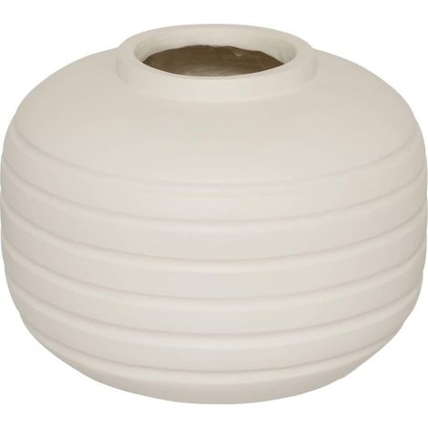 Vase Déco en Magnésie "Nippo" 29cm Blanc (1/3)