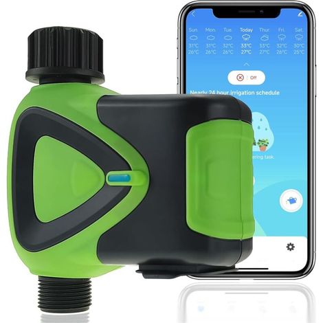 WiFi Intelligenter Bewässerungstimer, Außen Wasseruhr, Rasen & Pool, Regenverzögerung (1/5)