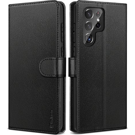 CUSTODIA COVER PER SAMSUNG GALAXY S22 ULTRA 5G NERA CHIUSA CON APERTURA (1/5)