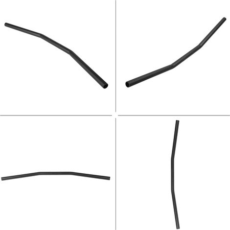 Manubrio manubrio piega retrò per moto da 7/8 pollici 22 mm nero (1/5)