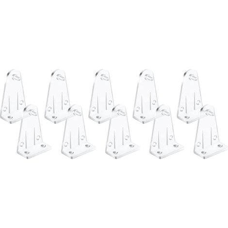 10 supports de fixation transparents en plastique pour rail inférieur de stores, clips de rechange pour 2 pouces (1/5)