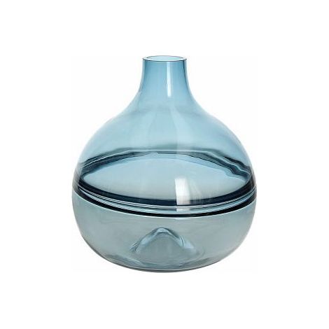 Tognana Vaso Bombato Riga Blu H 27 Cm Design Atmosphere