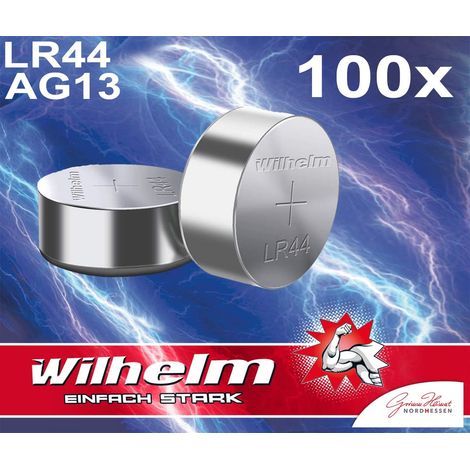 Lot de 100 piles bouton alcalines AG13 1,5 V (LR44, LR1154, 303) (1/5)