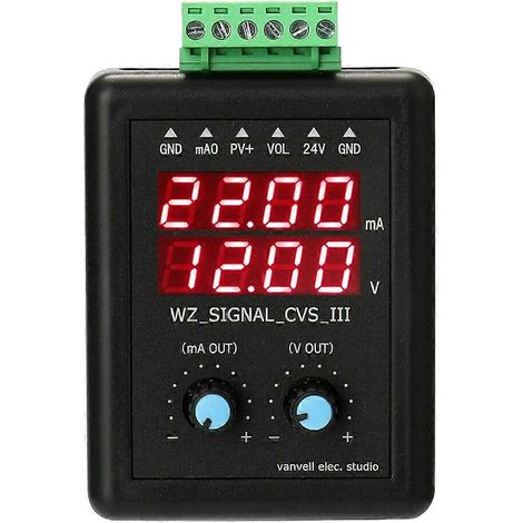 Générateur de signal réglable 4-20 mA, transmetteur de courant/tension 24 V, calibrateur, simulation de source de courant constant 0-10 V (1/5)