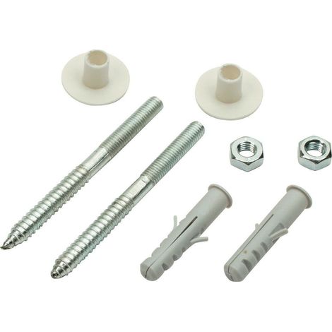 Bouchons et vis pour fixation bidet/WC 6x80 paquet de 4