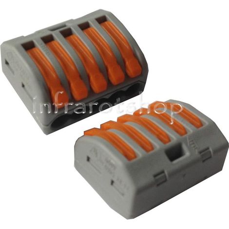 Serre-câbles Wago Pinces Wago Pince de connexion Serre-câble 5 voies 2x (1/3)