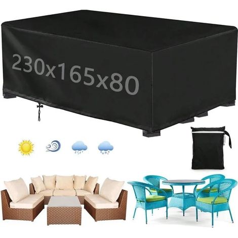 Housse de protection pour mobilier de jardin - Housse de protection pour table (rectangulaire) - Housse de protection pour canapé de