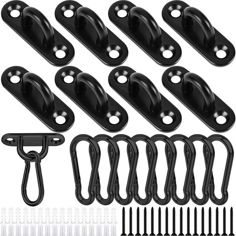 8 Pièces Pontet Inox,Crochet Plafond,M6 Crochet Inox pour Suspendre des Objets (1/5)