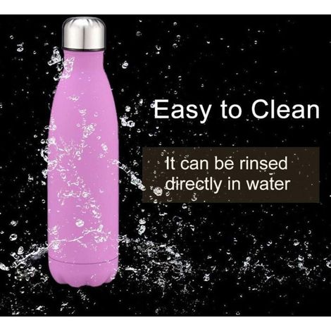 Acier 500 ml vide double paroi isolé Gourde inoxydable Violet