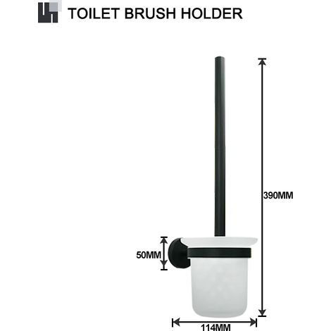 Porte-serviettes mural en laiton noir mat moleté avec porte-papier toilette, barre porte-serviettes, porte-savon et brosse WC. Accessoires de salle de bain. (1/5)