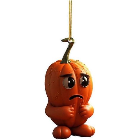 Halloween-Dekorationen zum Selbermachen: Hängender Kürbismann-Anhänger, Hängendes Geschenk für die Heimdekoration (3-teilig)