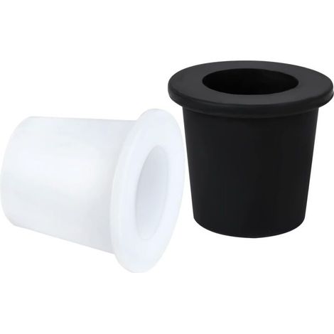 2pcs Anneau de Trou de Parapluie de Table, Silicone Souple Anneau Table Parasol pour 5cm à 6,4cm Trous de Table de Patio 3,8cm et Petits Poteaux de Parapluie (Noir, Blanc) (1/5)