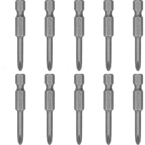 Embouts De Tournevis Magnétiques - Acier Allié S2 Durci - Pour Perceuse Électrique Et Visseuse - Lot De 10 Pièces (1/5)