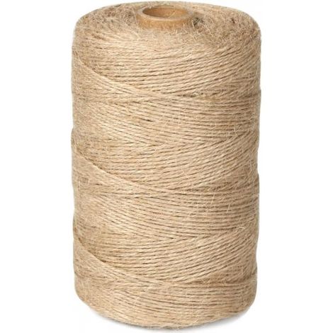 Corde de jute naturelle 2 mm x 200 m, idéale pour le jardinage, le bricolage et les griffoirs manuels pour chats (1/5)