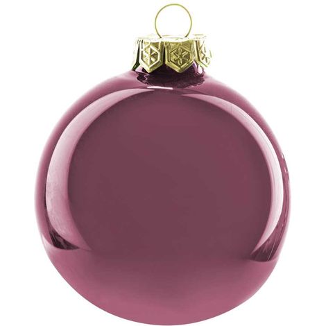 ARPIMEX Box 36 Sfere Natale Vetro D 40 Mm Mauve