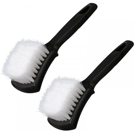 Brosse Lavage Pneus Voiture, Brosse Nettoyage Jantes Voiture avec des Poils Souples pour Nettoyer de Pneus de Roue Extérieure,Blanc (1/5)
