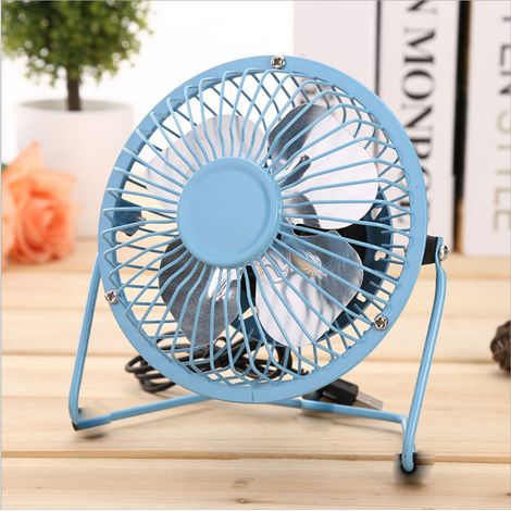 Ventilateur USB 10 cm (4 pouces), ultra-silencieux, en métal, à économie d'énergie, pour le bureau et la maison (1/5)