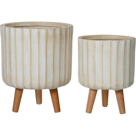 Vaso Kae sabbia con gambe in legno small