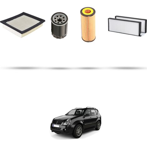 Kit tagliando 4 filtri compatibile con Ssangyong Rexton 2.9 Turbo Diesel 88kw dal 2001 (1/5)