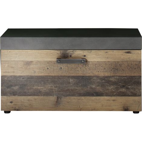 Irwin Sitzbank 1 Klapptür, grau Matera Dekor, Old Wood Dekor.