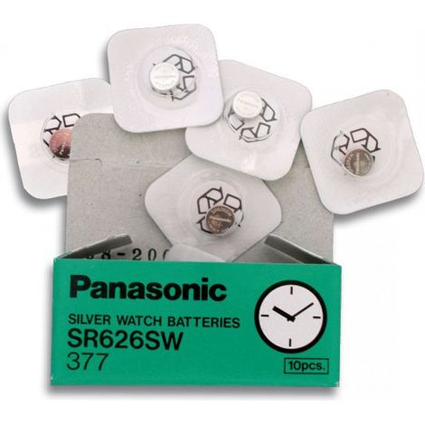 Pila De Boton Panasonic G4-lr626-377-sr626-177 Caja 10 Piezas 90016m