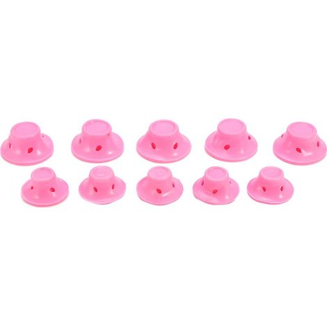 Rouleaux De Lissage Cheveux - Silicone Doux - Pour Boucles Sans Chaleur - 10 Pièces - Diamètres 18 mm Et 23 mm (1/5)