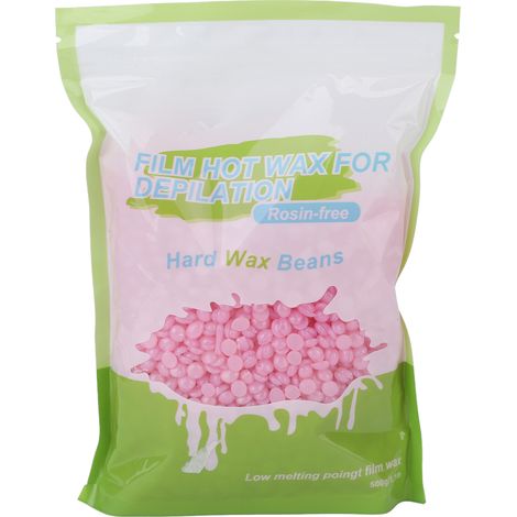 Perles de cire dure 17.6oz pour épilation visage jambes dos rose sakura (1/5)